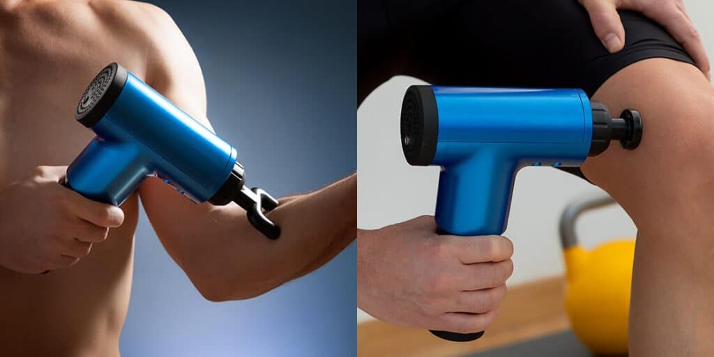 pistola massaggiante con testine varie