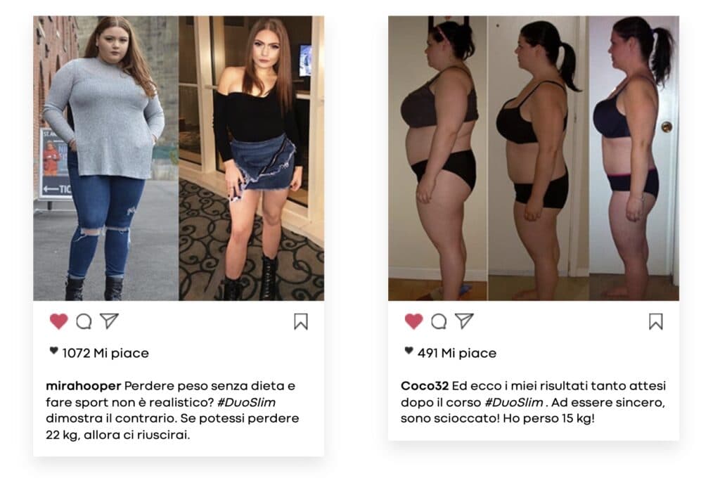 testimonianze reali utilizzo di Duoslim per tornare in forma